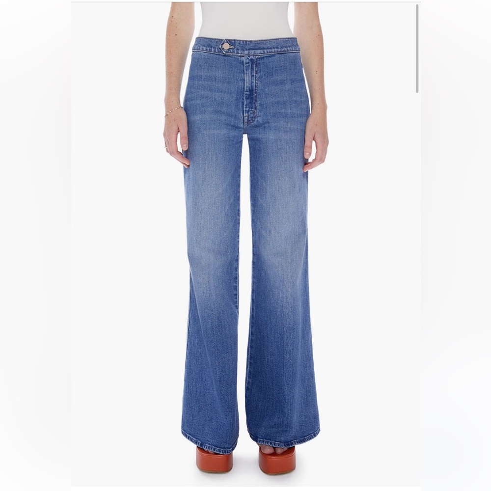 Mother the Tab Roller Skimp high waist wide leg jeans
